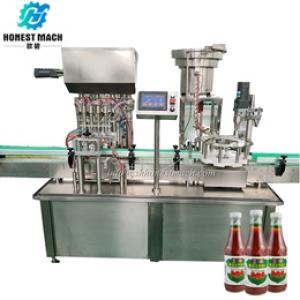 small sauce packaging machine glass bottle filler tomato ketchup filling machine with free shipping