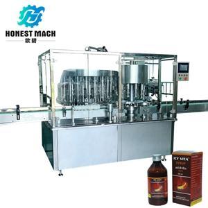 rotary filling machine syrup packaging machine glass bottle filling machine with free shipping